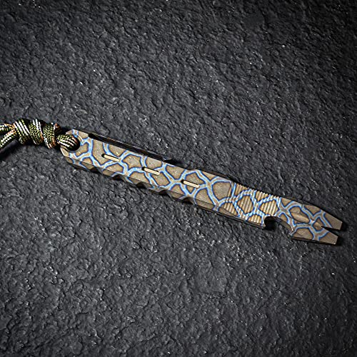 Titanium Pry Bar Crowbar EDC Multi-Function Tool Blue