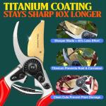 Titanium Ergonomic Pruners for Heavy Duty Gardening