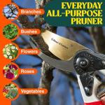 Titanium Ergonomic Pruners for Heavy Duty Gardening