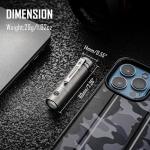 KeyUnity KF04 Mini Titanium LED Flashlight Keychain