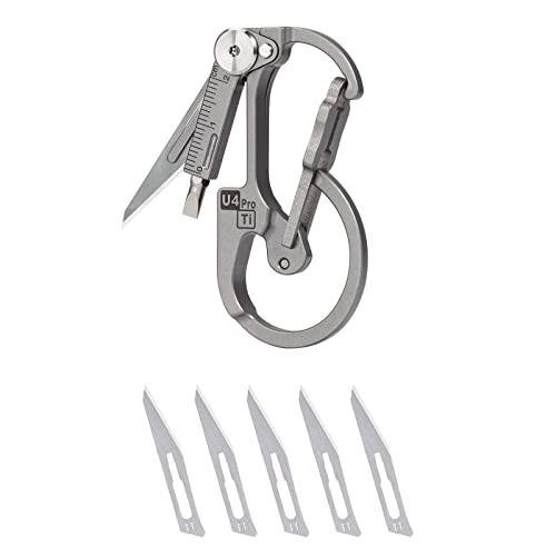 Titanium Carabiner Keychain Knife Multitool EDC