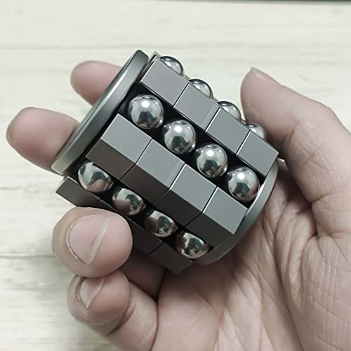 - Splicing Multilayer Titanium Fidget Spinner with Agate Beads
