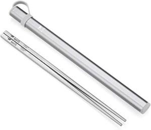 Keith Titanium Ti5633 Square Chopsticks with Case