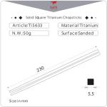 Keith Titanium Ti5633 Square Chopsticks with Case