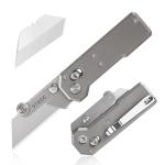 Titanium Folding Utility Knife with Extra Blades