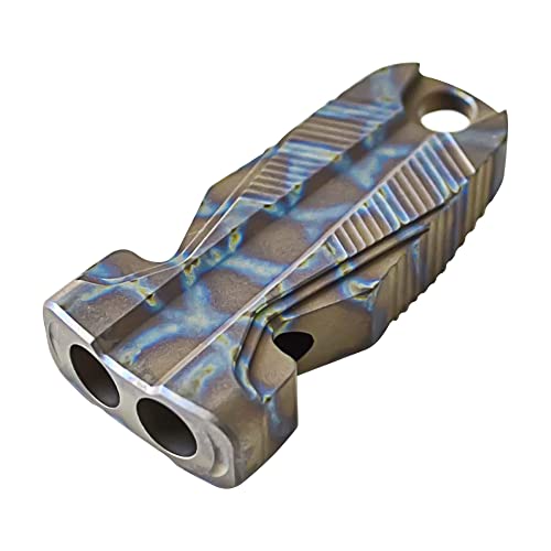 Titanium Double Tubes Emergency Survival Whistle with Necklace