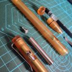 WANERSEN Ultem Amber Titanium Fountain Pen