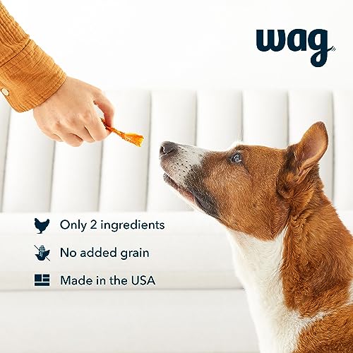 American-made Wag Chewy Chicken Dog Treats, Grain-Free (1 lb)