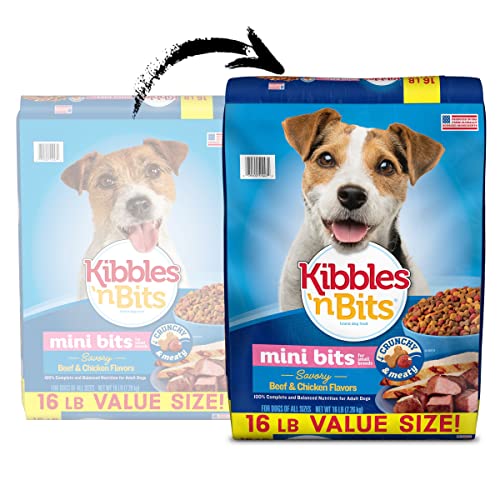 Kibbles 'N Bits Small Breed Mini Bits, Beef & Chicken, 16 lbs