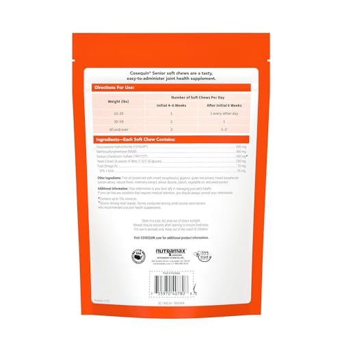 Cosequin Senior Joint Supplement for Senior Dogs, 60 Chews