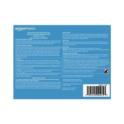 Flea and Tick Treatment for Medium Dogs, 3 Pack