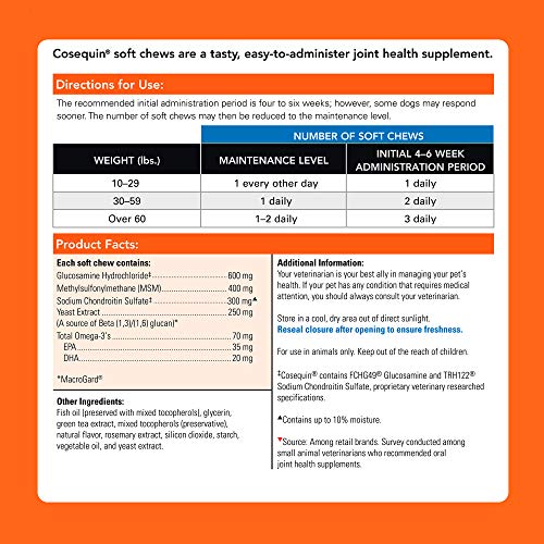 Cosequin Senior Joint Supplement for Senior Dogs, 60 Chews