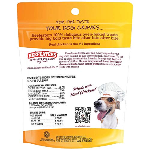 Beefeaters Sweet Potato Wrapped Chicken Dog Treats 40oz