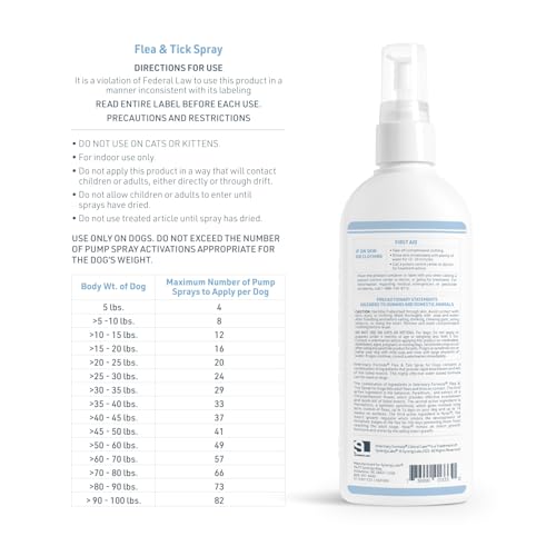 Dog Flea & Tick Spray Kills & Prevents for 14 Weeks