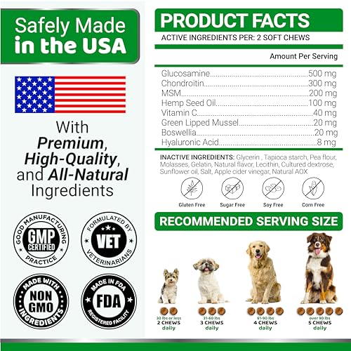 Dog Joint Health Supplement - 170 Chews - Mobility