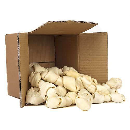 Natural Beef Rawhide Bones for Aggressive Chewers, 16-Pack