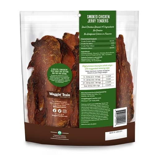 Smoked Chicken Jerky Tenders with Turmeric for Dogs