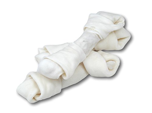 Natural Beef Rawhide Bones for Aggressive Chewers, 16-Pack