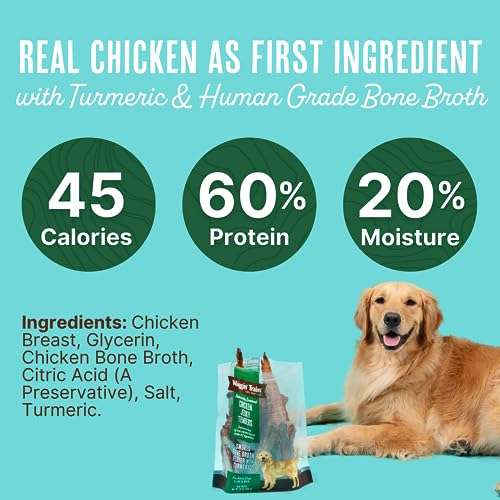 Smoked Chicken Jerky Tenders with Turmeric for Dogs