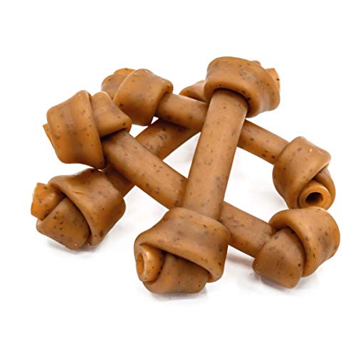 Peanut Butter Bones 6.5'' Dog Chews, 4-Pack