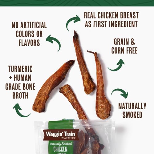 Smoked Chicken Jerky Tenders with Turmeric for Dogs