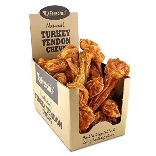 Afreschi Turkey Tendon Dog Treats, 10 Units/Box Bone