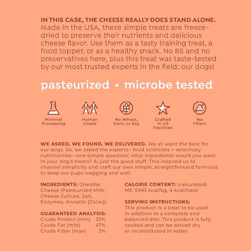 USA-made Grain-Free Freeze Dried Cheese Dog Treats
