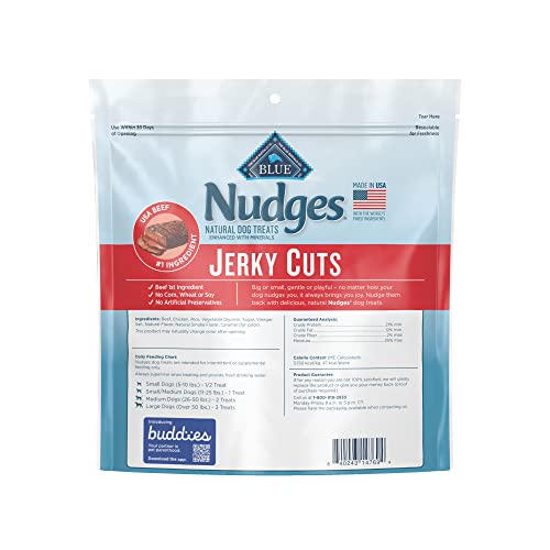 Blue Buffalo Beef Jerky Cuts Natural Dog Treats 16oz