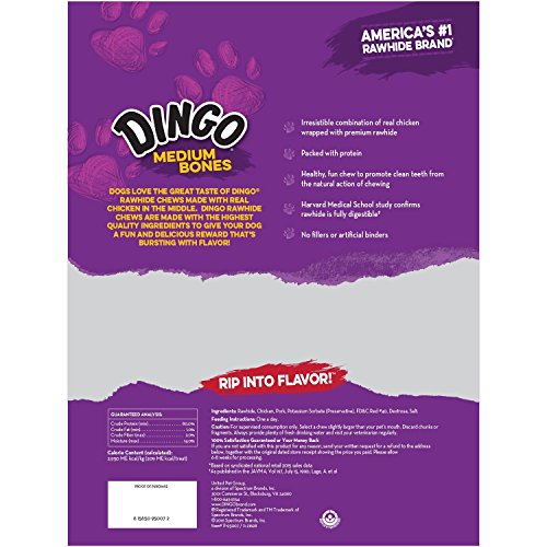 24 Ct Dingo Medium Rawhide Bone Chews for Dogs