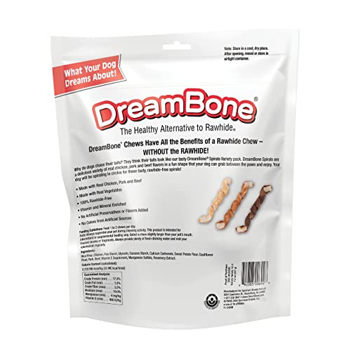 DreamBone Chicken, Beef, Pork Dog Chew Sticks, 18ct
