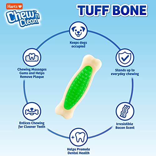 Hartz Tuff Bone Bacon Scented Dog Chew Toy