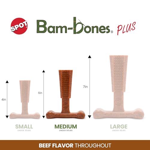 SPOT Bam-bones PLUS T Bone - Durable Dog Chew