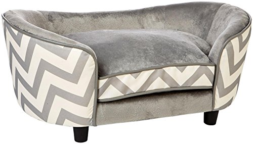Enchanted Home Pet Snuggle Sofa Bed, Gray 26.5x16