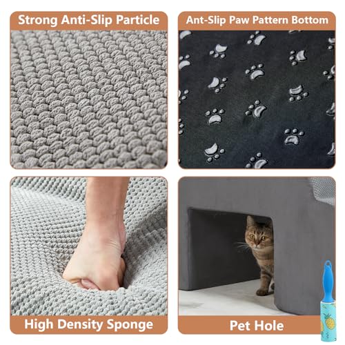 33" Dog Steps for High Bed, 7-Tier Non-Slip Ramp/Ladder