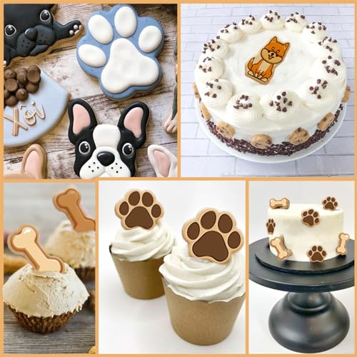 24pcs Cute Dog Cookie Cutters and Stamps Set
