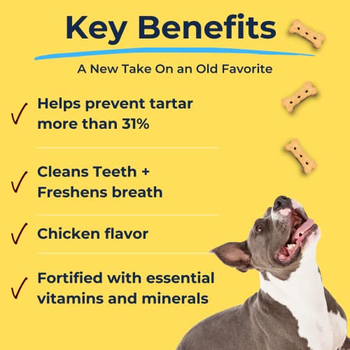 Chicken Flavor Tartar Shield Dental Dog Biscuits | USA Made