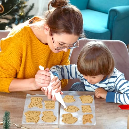 24pcs Cute Dog Cookie Cutters and Stamps Set