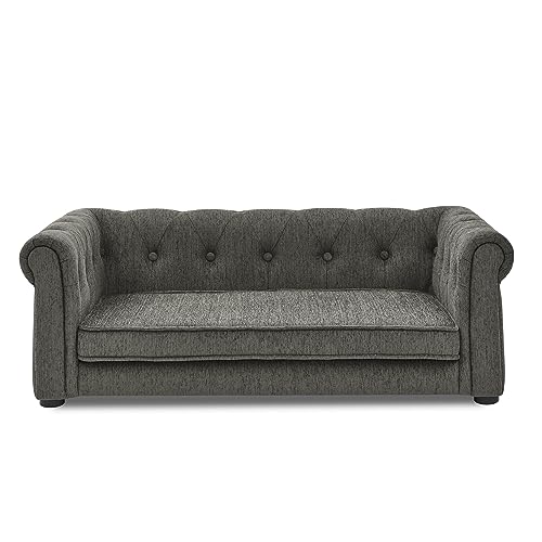 TEFUNE Pet Sofa with Breathable Linen for Medium Dogs