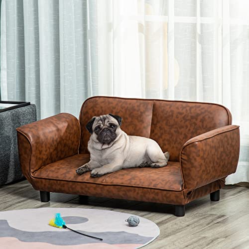 PawHut Pet Sofa Dog Bed Couch, Foldable Cat Lounger