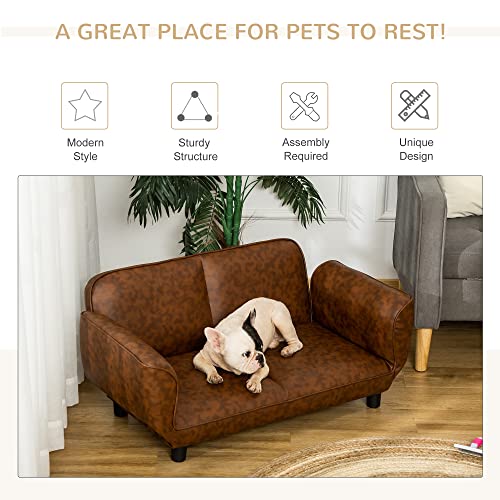 PawHut Pet Sofa Dog Bed Couch, Foldable Cat Lounger