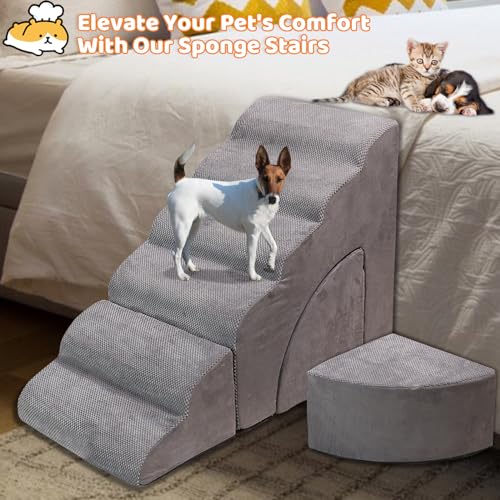 30" Multifunctional Dog Stairs for High Beds, Non-Slip