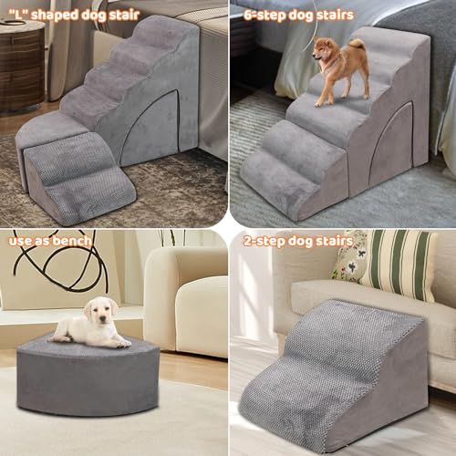 30" Multifunctional Dog Stairs for High Beds, Non-Slip