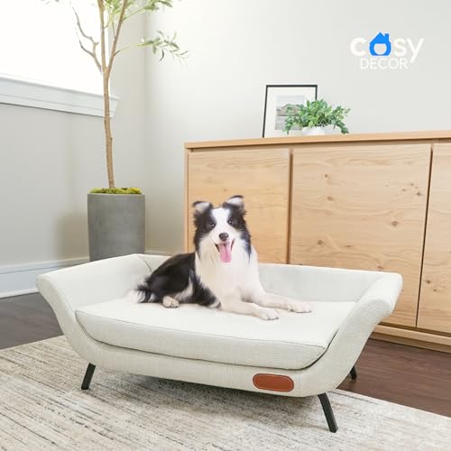 Premium Modern Pet Couch for Medium Dogs - Elevated Sofa with Storage & Pillow