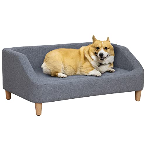 PawHut 38" Dog Sofa, Removable Cushion, Washable Cover