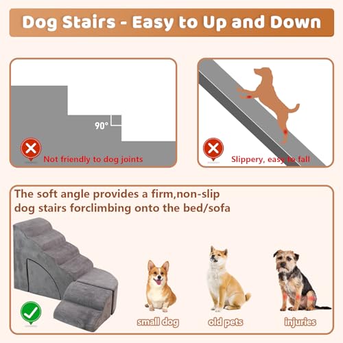 30" Multifunctional Dog Stairs for High Beds, Non-Slip