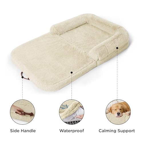 Bedsure Foldable Human Dog Bed, Calming Giant Size