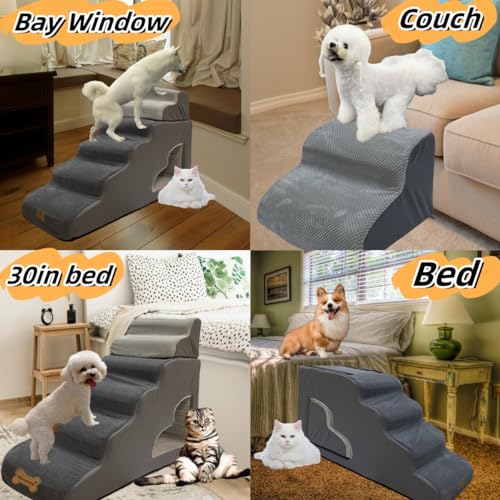 6-step non-slip dog ramp for small dogs