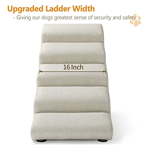 Senneny Dog Stairs, Waterproof, Scratch Resistant, Light Beige
