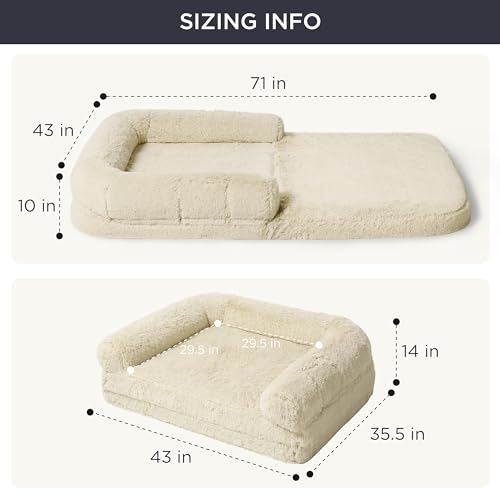Bedsure Foldable Human Dog Bed, Calming Giant Size