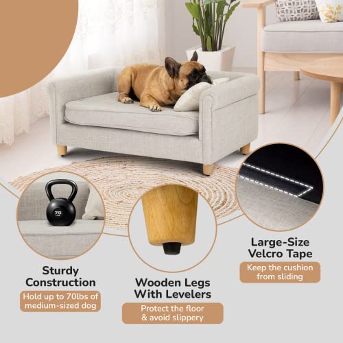 Dog Sofa Bed for Medium Dogs, Soft Velvety Couch